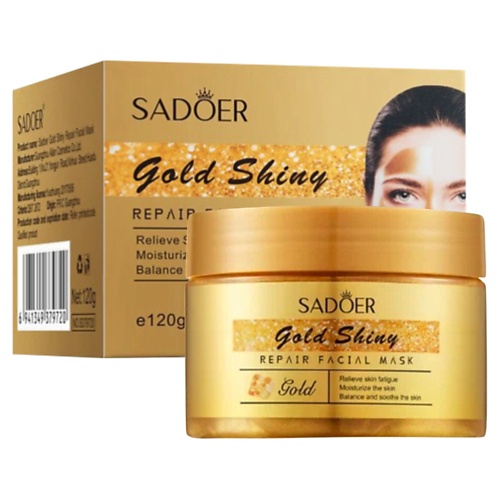 

SADOER Маска для лица ночная Gold Shiny восстанавливающая 120.0, Маска для лица ночная Gold Shiny восстанавливающая