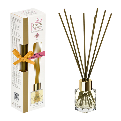 

AROMA REPUBLIC Ароматический диффузор в стеклянном флаконе,"№69 Christmas punch" 30, Ароматический диффузор в стеклянном флаконе,"№69 Christmas punch"