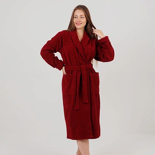 BIO TEXTILES Халат махровый женский Bordeaux