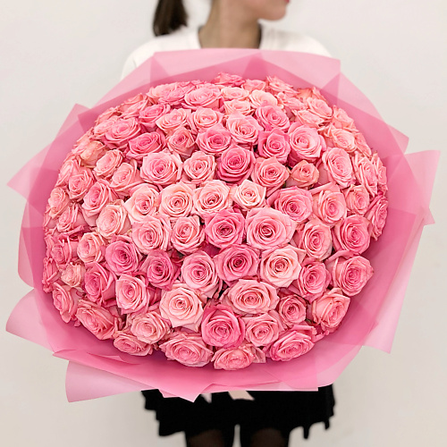 ЛЭТУАЛЬ FLOWERS Букет из розовых роз 101 шт красивый букет