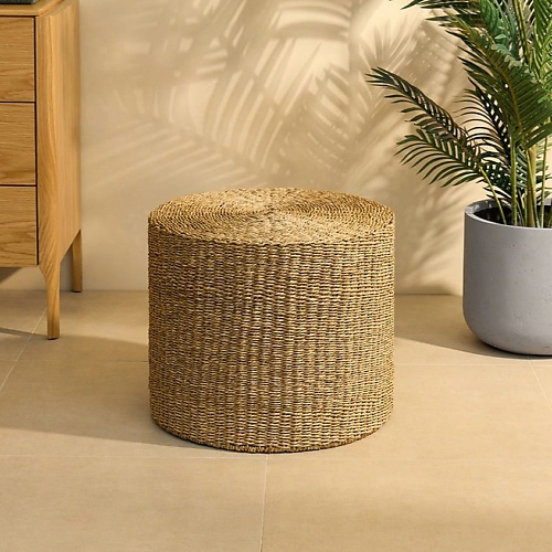 

ARYA HOME COLLECTION Круглый плетеный пуф Arya ручной работы Doris 50x42 1.0, Круглый плетеный пуф Arya ручной работы Doris 50x42