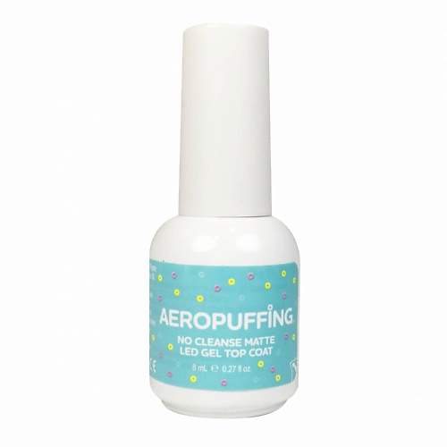 

AEROPUFFING Верхнее покрытие без липкого слоя No Cleanse Matte LED Gel Top Coat 8.0, Верхнее покрытие без липкого слоя No Cleanse Matte LED Gel Top Coat