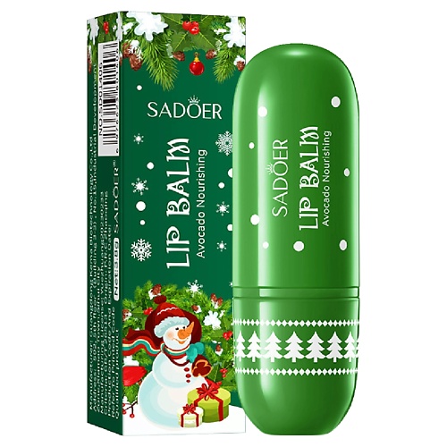 

SADOER Бальзам для губ Питательный Christmas с экстрактом авокадо, Бальзам для губ Питательный Christmas с экстрактом авокадо