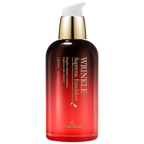 

THE SKIN HOUSE Эмульсия для лица питательная разглаживающая морщины с женьшенем Wrinkle Supreme Emulsion 130, Эмульсия для лица питательная разглаживающая морщины с женьшенем Wrinkle Supreme Emulsion