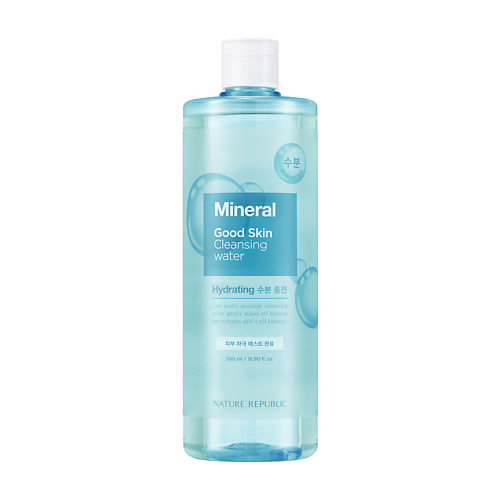 

NATURE REPUBLIC Очищающая вода для лица с минералами Mineral Goog Skin, Очищающая вода для лица с минералами Mineral Goog Skin