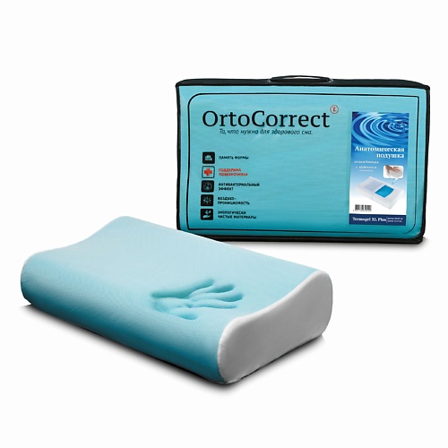 

ORTOCORRECT Подушка под голову ортопедическая Termogel XL Plus с охлаждающим эффектом, Подушка под голову ортопедическая Termogel XL Plus с охлаждающим эффектом