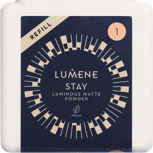 Пудра для лица LUMENE Компактная пудра Stay Luminous Matte Powder, сменный блок