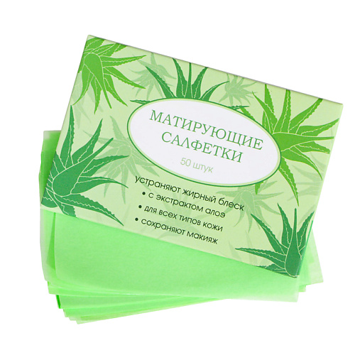 

BEAUTY FOX Матирующие салфетки для лица "Алоэ" 50, Матирующие салфетки для лица "Алоэ"
