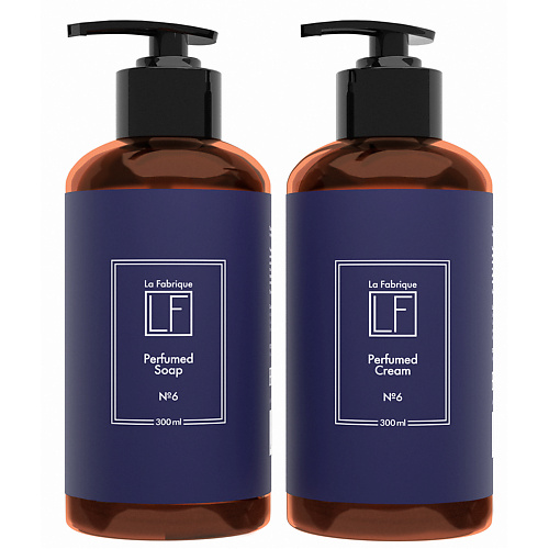 LA FABRIQUE Подарочный набор жидкое мыло и крем для рук 6 Черная амбра и слива 890₽