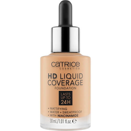 

CATRICE Тональная основа с матовым финишем HD Liquid Coverage Foundation, Тональная основа с матовым финишем HD Liquid Coverage Foundation