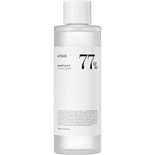 

ANUA Успокаивающий тонер для лица с экстрактом хауттюйнии HEARTLEAF 77% SOOTHING TONER, Успокаивающий тонер для лица с экстрактом хауттюйнии HEARTLEAF 77% SOOTHING TONER
