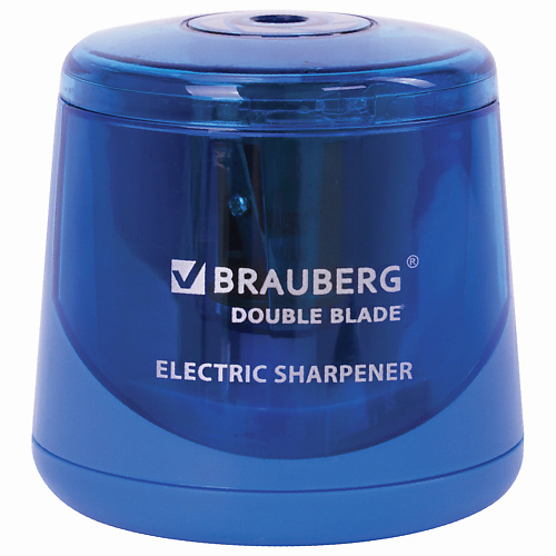 

BRAUBERG Точилка электрическая BRAUBERG DOUBLE BLADE BLUE, Точилка электрическая BRAUBERG DOUBLE BLADE BLUE
