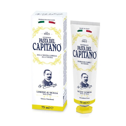 

PASTA DEL CAPITANO Зубная паста Сицилийский Лимон Sicily Lemon, Зубная паста Сицилийский Лимон Sicily Lemon