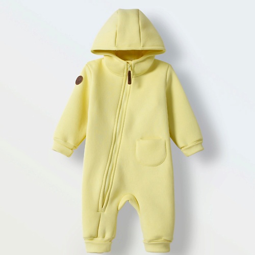

TOUCAN FOR KIDS Комбинезон из футера утепленный (светло-жёлтый) открытые ножки, Комбинезон из футера утепленный (светло-жёлтый) открытые ножки