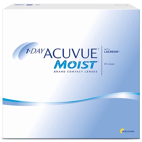 

ACUVUE Однодневные контактные линзы 1-DAY ACUVUE MOIST with LACREON 90 шт., Однодневные контактные линзы 1-DAY ACUVUE MOIST with LACREON 90 шт.