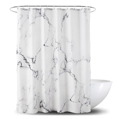 

VANSTORE Занавеска для ванной комнаты "MARBLE WHITE", Занавеска для ванной комнаты "MARBLE WHITE"