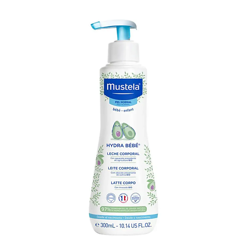 

MUSTELA Увлажняющий лосьон для тела с авокадо Hydra Bebe 300.0, Увлажняющий лосьон для тела с авокадо Hydra Bebe