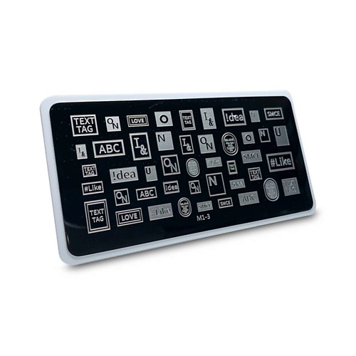 

AEROPUFFING Пластина для стемпинга Stamping Plate Текст, Пластина для стемпинга Stamping Plate Текст