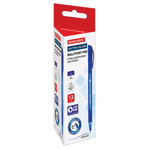 

BRAUBERG Набор ручек шариковых Extra Glide Soft 12, Набор ручек шариковых Extra Glide Soft