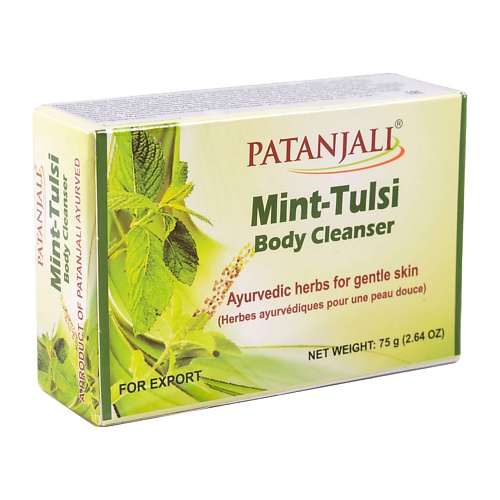 

PATANJALI Мыло для тела мята и тулси / Patanjali Mint Tulsi (Mint & Holy Basil) Body Cleanser 75.0, Мыло для тела мята и тулси / Patanjali Mint Tulsi (Mint & Holy Basil) Body Cleanser