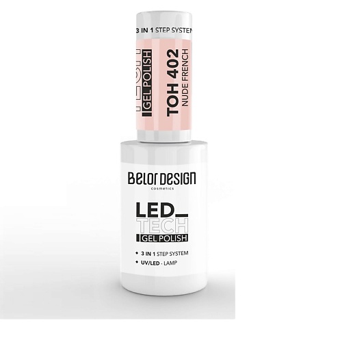 

BELOR DESIGN Лак-гель для ногтей Led Tech 3в1, Лак-гель для ногтей Led Tech 3в1