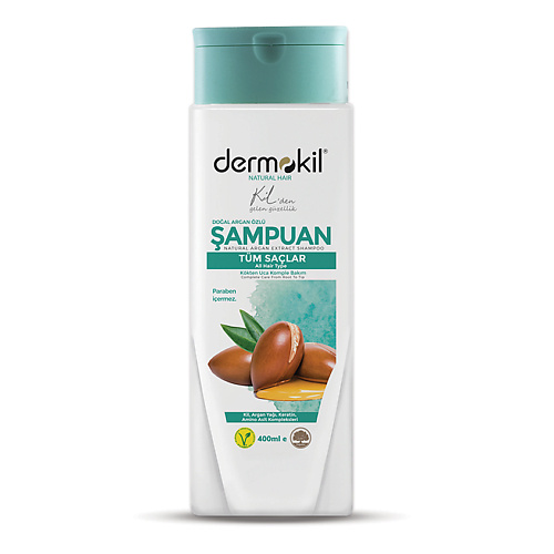 

DERMOKIL Шампунь с арганом для всех волос Natural Argan Extract Shampoo 400, Шампунь с арганом для всех волос Natural Argan Extract Shampoo