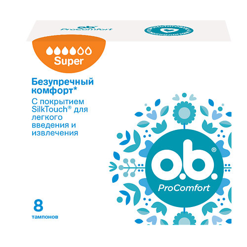 

O.B. Тампоны Comfort супер 8.0, Тампоны Comfort супер