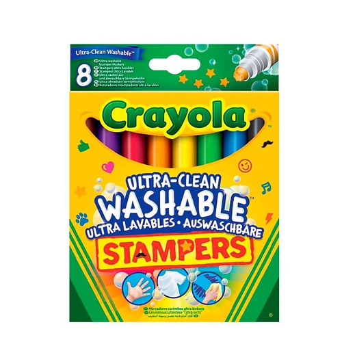 

CRAYOLA Смываемые фломастеры- штампы Ultra-Clean Stampers 8.0, Смываемые фломастеры- штампы Ultra-Clean Stampers