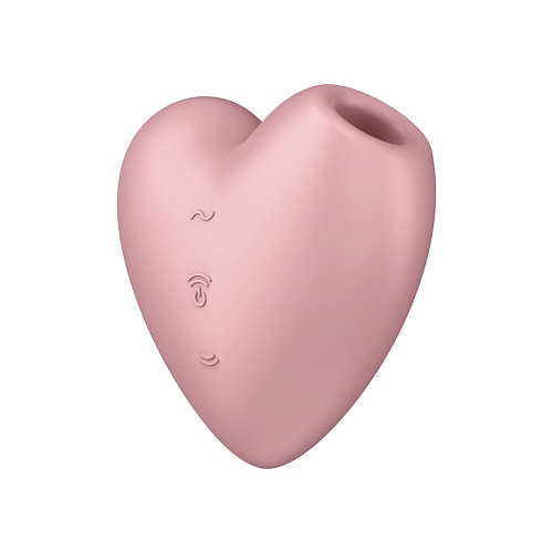 Двухсторонний вакуум-волновой вибростимулятор Cutie Heart pink