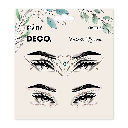 Наклейки для лица DECO. Кристаллы для лица и тела FLORAL by Miami tattoos (Forest Queen)