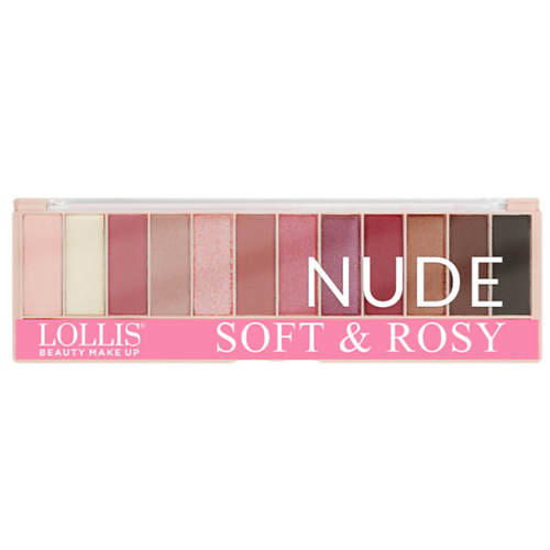 LOLLIS Тени для век Nude Soft Rosy Eyeshadow 12 Colors 409₽