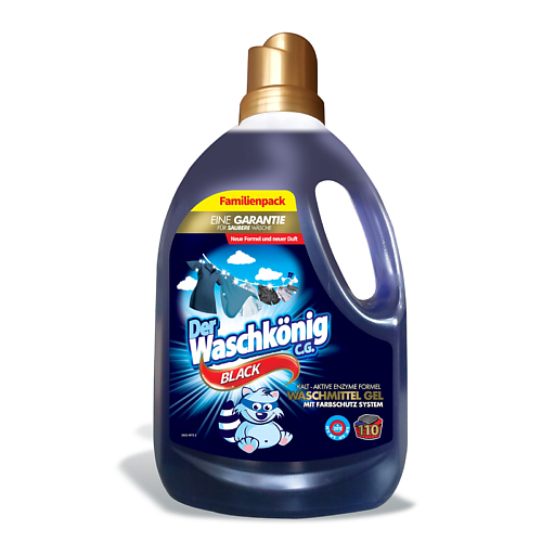 

DER WASCHKONIG C.G. Black Clovin Гель для стирки универсальный концентрат, жидкий порошок 3305.0, Black Clovin Гель для стирки универсальный концентрат, жидкий порошок