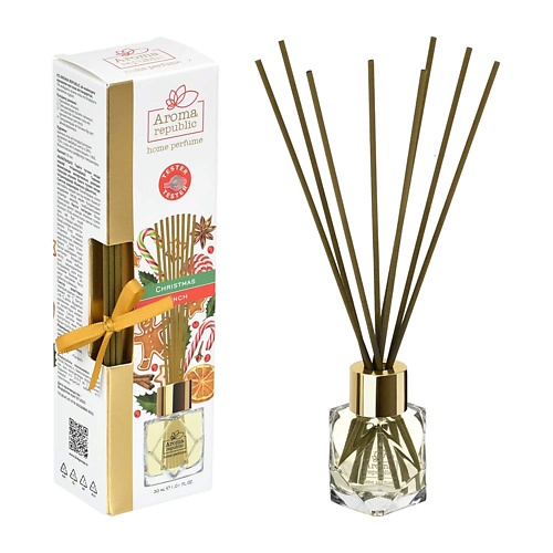

AROMA REPUBLIC Ароматический диффузор в стеклянном флаконе "Christmas punch" (НОВОГОДНИЙ аромат) 30, Ароматический диффузор в стеклянном флаконе "Christmas punch" (НОВОГОДНИЙ аромат)