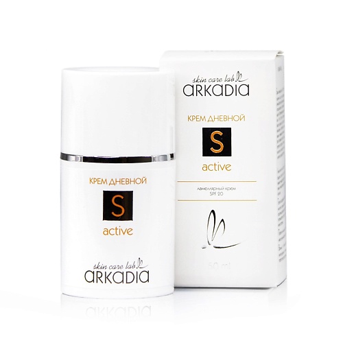 Солнцезащитный крем для лица и тела ARKADIA Крем дневной увлажняющий S active SPF20