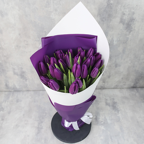 

FLORPRO Букет из 25 тюльпанов «Фиолетовые тюльпаны в упаковке», Букет из 25 тюльпанов «Фиолетовые тюльпаны в упаковке»