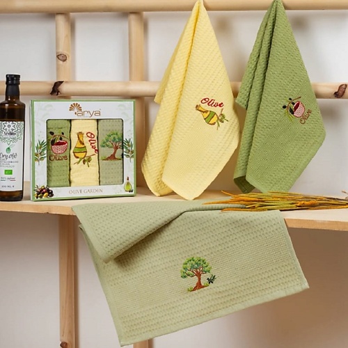 

ARYA HOME COLLECTION Набор Кухонных Полотенeц 40X60см Olive Garden, Набор Кухонных Полотенeц 40X60см Olive Garden