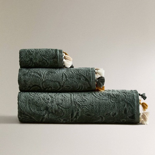 

ZARA HOME Жаккардовое полотенце с кисточками 50 x 90, Жаккардовое полотенце с кисточками 50 x 90