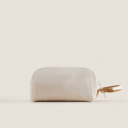 ZARA HOME Минималистичная косметичка с кожаной отделкой