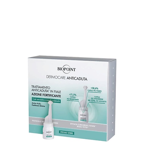 Ампулы для волос  Лэтуаль BIOPOINT PERSONAL Ампулы против выпадения волос для мужчин Dermocare Anticaduta