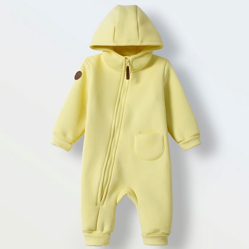 

TOUCAN FOR KIDS Комбинезон из футера утепленный (светло-жёлтый) открытые ножки, Комбинезон из футера утепленный (светло-жёлтый) открытые ножки