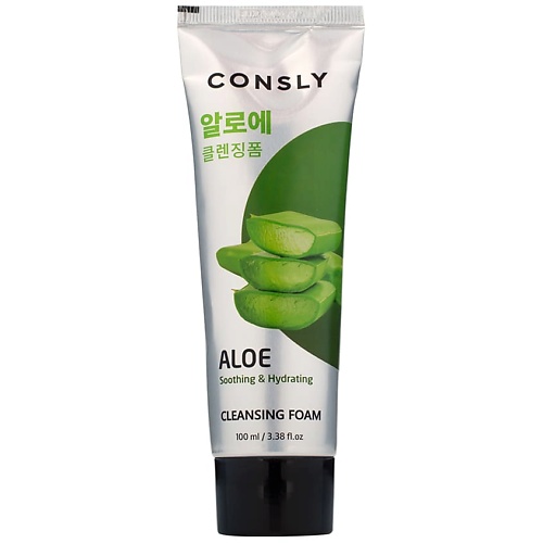 CONSLY Пенка для умывания успокаивающая кремовая c экстрактом алоэ вера Aloe Vera Soothing Creamy Cleansing Foam