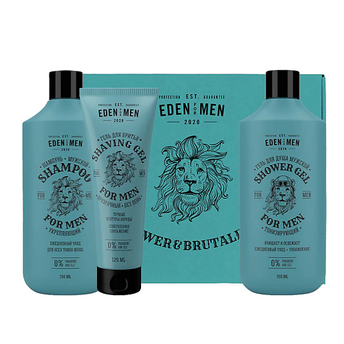 

EDEN Подарочный набор For men шампунь+гель для душа+гель для бритья прозрачный, Подарочный набор For men шампунь+гель для душа+гель для бритья прозрачный