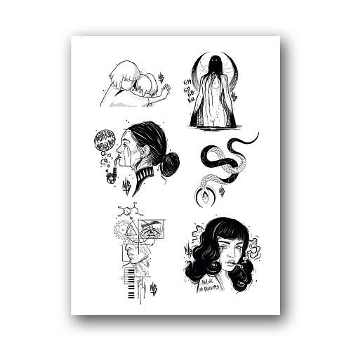 Тату TATTS Переводная тату 10*15см (для взрослых и детей)