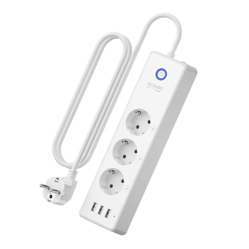 

GOSUND Умный сетевой фильтр Gosund Smart plug 3 USB outlet 1.0, Умный сетевой фильтр Gosund Smart plug 3 USB outlet