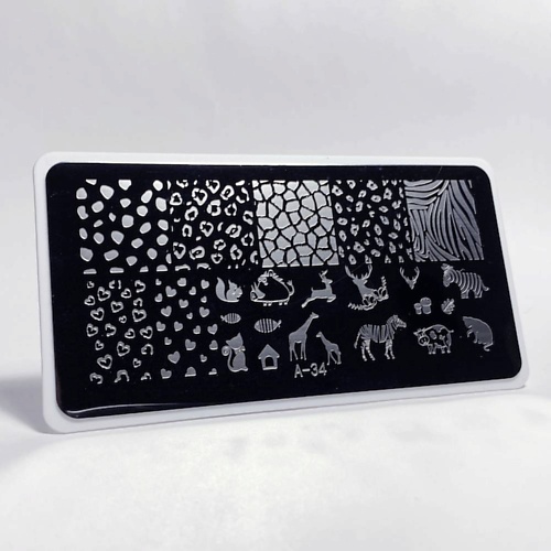 

AEROPUFFING Пластина для стемпинга Stamping Plate Зоопарк, Пластина для стемпинга Stamping Plate Зоопарк