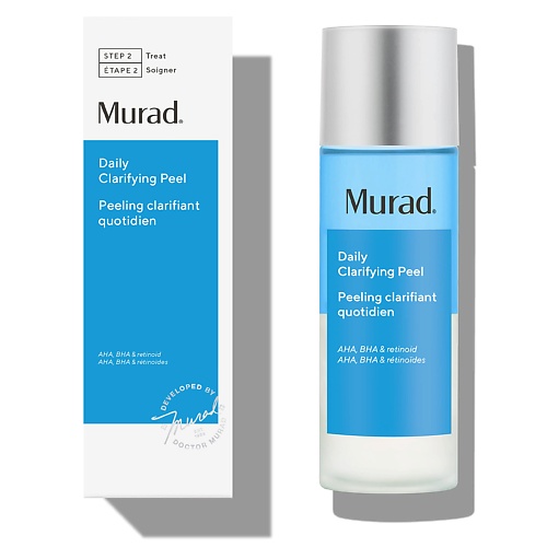 

MURAD Ежедневный отшелушивающий тонер-пилинг с кислотами и ретинолом AHA/BHA/Retinoid Daily Peel 100.0, Ежедневный отшелушивающий тонер-пилинг с кислотами и ретинолом AHA/BHA/Retinoid Daily Peel