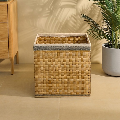 

ARYA HOME COLLECTION Корзина для белья Arya ручной работы Herbert 50х50х50, Корзина для белья Arya ручной работы Herbert 50х50х50