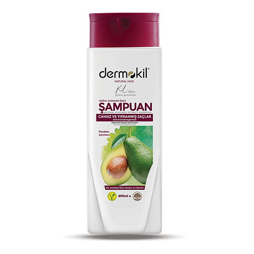 

DERMOKIL Шампунь с авокадо для поврежденных волос Natural Avocado Extract Shampoo 400, Шампунь с авокадо для поврежденных волос Natural Avocado Extract Shampoo