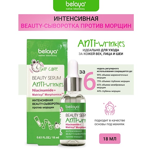

BELAYA Beauty-сыворотка Интенсивная против морщин SKIP CARE 18.0, Beauty-сыворотка Интенсивная против морщин SKIP CARE