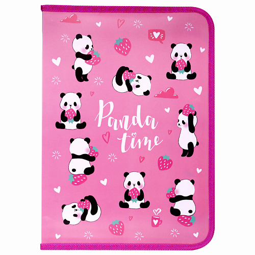 

ЮНЛАНДИЯ Папка для труда на молнии Panda time, Папка для труда на молнии Panda time